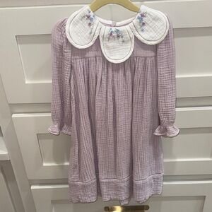 Sophie & Lucus lilac flower petal collar dress 4T worn once, perfect condition!
